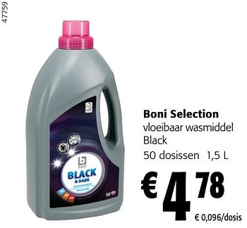 Promoties Boni selection vloeibaar wasmiddel black - Boni - Geldig van 02/01/2024 tot 16/02/2024 bij Colruyt