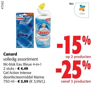 Promoties Canard volledig assortiment - Canard WC - Geldig van 02/01/2024 tot 16/02/2024 bij Colruyt