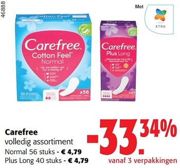 Promoties Carefree volledig assortiment - Carefree - Geldig van 02/01/2024 tot 16/02/2024 bij Colruyt