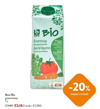 Promoties Boni bio groentesap - Boni - Geldig van 02/01/2024 tot 16/01/2024 bij OKay