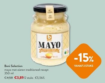 Promoties Boni selection mayo met eieren traditioneel recept - Boni - Geldig van 02/01/2024 tot 16/01/2024 bij OKay