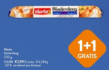 Promoties Herta bladerdeeg - Herta - Geldig van 02/01/2024 tot 16/01/2024 bij OKay