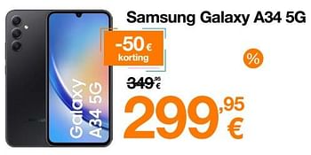 Promoties Samsung galaxy a34 5g - Samsung - Geldig van 03/01/2024 tot 31/01/2024 bij Orange