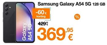 Promoties Samsung galaxy a54 5g 128 gb - Samsung - Geldig van 03/01/2024 tot 31/01/2024 bij Orange