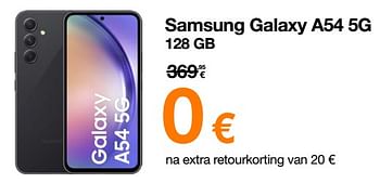 Promoties Samsung galaxy a54 5g 128 gb - Samsung - Geldig van 03/01/2024 tot 31/01/2024 bij Orange