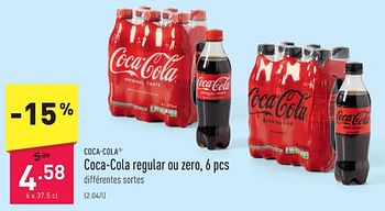 Promotions Coca-cola regular ou zero - Coca Cola - Valide de 08/01/2024 à 13/01/2024 chez Aldi