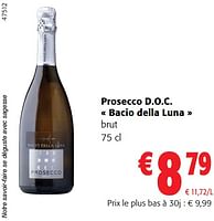 Promo VIN EFFERVESCENT ITALIEN D.O.C PROSECCO EXTRA DRY PERLINO chez  E.Leclerc
