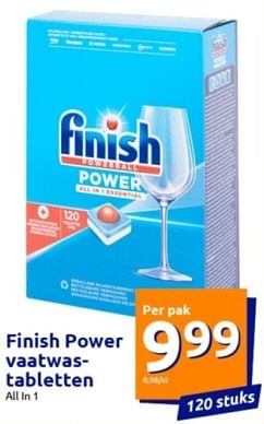 Promotions Finish power vaatwastabletten - Finish - Valide de 03/01/2024 à 09/01/2024 chez Action
