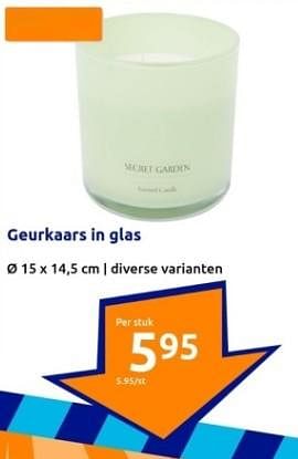 Promoties Geurkaars in glas - Huismerk - Action - Geldig van 03/01/2024 tot 09/01/2024 bij Action