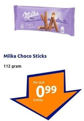Promoties Milka choco sticks - Milka - Geldig van 03/01/2024 tot 09/01/2024 bij Action