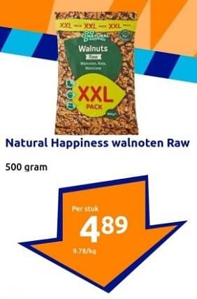 Promoties Natural happiness walnoten raw - Natural Happiness - Geldig van 03/01/2024 tot 09/01/2024 bij Action