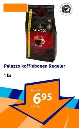 Promoties Palazzo koffiebonen regular - PALAZZO - Geldig van 03/01/2024 tot 09/01/2024 bij Action