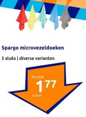 Promoties Spargo microvezeldoeken - Spargo - Geldig van 03/01/2024 tot 09/01/2024 bij Action