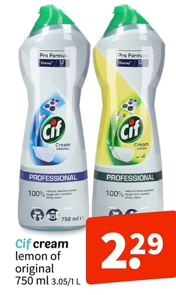 Promoties Cif cream - Cif - Geldig van 03/01/2024 tot 14/01/2024 bij Wibra