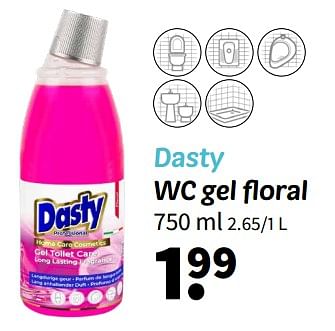 Promoties Dasty wc gel floral - Dasty - Geldig van 03/01/2024 tot 14/01/2024 bij Wibra