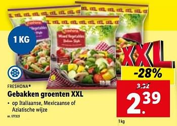 Promoties Gebakken groenten xxl - Freshona - Geldig van 10/01/2024 tot 16/01/2024 bij Lidl