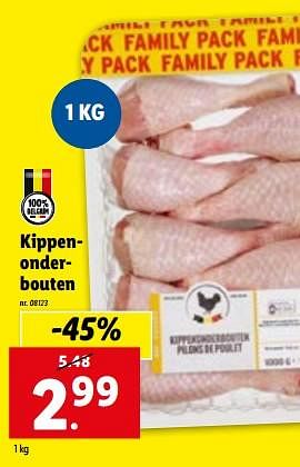 Promoties Kippenonderbouten - Huismerk - Lidl - Geldig van 10/01/2024 tot 16/01/2024 bij Lidl