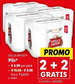 Promoties Pils - Stella Artois - Geldig van 10/01/2024 tot 16/01/2024 bij Lidl