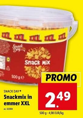 Promoties Snackmix in emmer xxl - Snack Day - Geldig van 10/01/2024 tot 16/01/2024 bij Lidl
