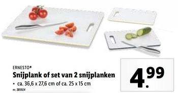 Promoties Snijplank of set van 2 snijplanken - Ernesto - Geldig van 10/01/2024 tot 16/01/2024 bij Lidl