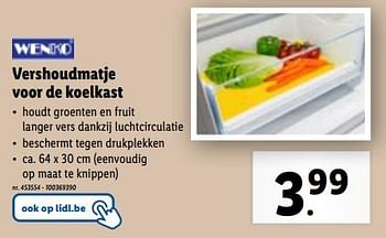 Promoties Vershoudmatje voor de koelkast - Wenko - Geldig van 10/01/2024 tot 16/01/2024 bij Lidl