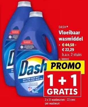Promoties Vloeibaar wasmiddel - Dash - Geldig van 10/01/2024 tot 16/01/2024 bij Lidl