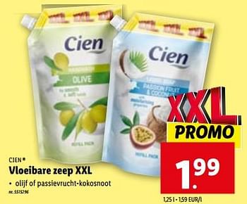 Promoties Vloeibare zeep xxl - Cien - Geldig van 10/01/2024 tot 16/01/2024 bij Lidl