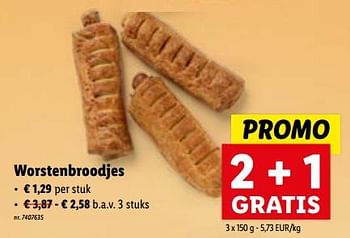 Promoties Worstenbroodjes - Huismerk - Lidl - Geldig van 10/01/2024 tot 16/01/2024 bij Lidl