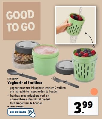 Promoties Yoghurt- of fruitbox - Ernesto - Geldig van 10/01/2024 tot 16/01/2024 bij Lidl
