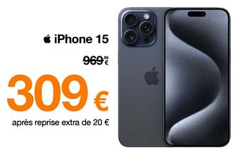 Promotions Apple iphone 15 - Apple - Valide de 03/01/2024 à 31/01/2024 chez Orange