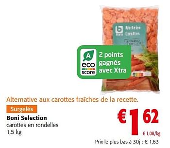 Promotions Boni selection carottes en rondelles - Boni - Valide de 02/01/2024 à 16/01/2024 chez Colruyt