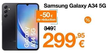 Promotions Samsung galaxy a34 5g - Samsung - Valide de 03/01/2024 à 31/01/2024 chez Orange