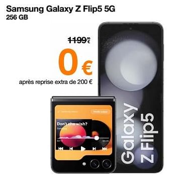 Promotions Samsung galaxy z flip5 5g 256 gb - Samsung - Valide de 03/01/2024 à 31/01/2024 chez Orange