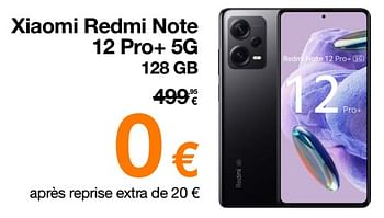 Promotions Xiaomi redmi note 12 pro+ 5g 128 gb - Xiaomi - Valide de 03/01/2024 à 31/01/2024 chez Orange