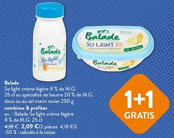 Promotions Balade so light crème légère - Balade - Valide de 02/01/2024 à 16/01/2024 chez OKay