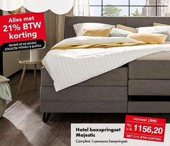 Promoties Hotel boxspringset majestic - Huismerk - Woonsquare - Geldig van 08/01/2024 tot 13/01/2024 bij Woonsquare