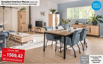 Promoties Compleet interieur monza - Huismerk - Woonsquare - Geldig van 08/01/2024 tot 13/01/2024 bij Woonsquare