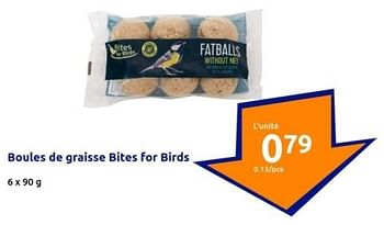 Promoties Boules de graisse bites for birds - Bites for Birds - Geldig van 03/01/2024 tot 09/01/2024 bij Action