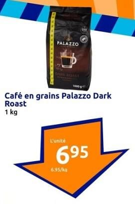Promoties Café en grains palazzo dark roast - PALAZZO - Geldig van 03/01/2024 tot 09/01/2024 bij Action