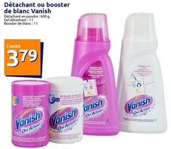 Promotions Détachant ou booster de blanc vanish - Vanish - Valide de 03/01/2024 à 09/01/2024 chez Action