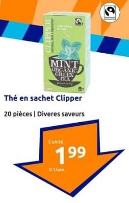 Promotions Thé en sachet clipper - Clipper - Valide de 03/01/2024 à 09/01/2024 chez Action