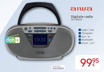 Promoties Aiwa digitale radio md-208db - Aiwa - Geldig van 03/01/2024 tot 31/01/2024 bij Eldi