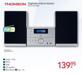 Promoties Thomson digitale micro-keten mic122dabbt - Thomson - Geldig van 03/01/2024 tot 31/01/2024 bij Eldi