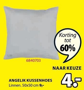 Promoties Angelik kussenhoes - Huismerk - Jysk - Geldig van 03/01/2024 tot 31/01/2024 bij Jysk