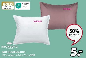 Promoties Inge kussensloop - Kronborg - Geldig van 03/01/2024 tot 31/01/2024 bij Jysk