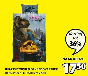 Promoties Jurassic world dekbedovertrek - Huismerk - Jysk - Geldig van 03/01/2024 tot 31/01/2024 bij Jysk