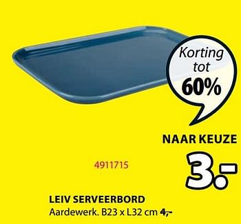 Promoties Leiv serveerbord - Huismerk - Jysk - Geldig van 03/01/2024 tot 31/01/2024 bij Jysk