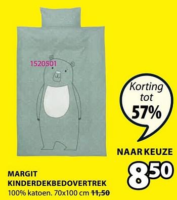 Promoties Margit kinderdekbedovertrek - Huismerk - Jysk - Geldig van 03/01/2024 tot 31/01/2024 bij Jysk