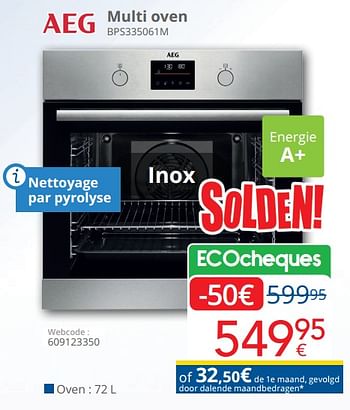 Promoties Aeg multi oven bps335061m - AEG - Geldig van 03/01/2024 tot 31/01/2024 bij Eldi