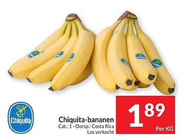 Promoties Chiquita-bananen - Chiquita - Geldig van 09/01/2024 tot 14/01/2024 bij Intermarche
